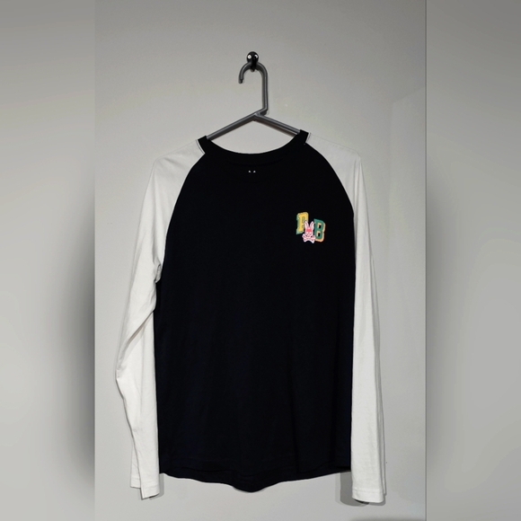 Psycho Bunny Other - New Psycho Bunny Fulton Black White Fine Cotton Crew-Neck Raglan Long Sleeve Boy